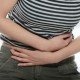 Woman with stomach issues